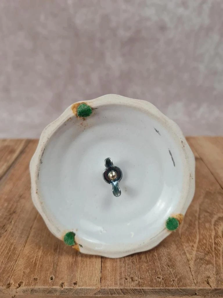 Petit espelho de mesa vintage 🌸 Bergère de France – Porcelana e latão – photo 7